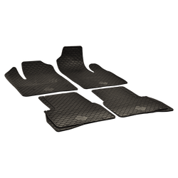 Gummi-Fußmatten schwarz für FIAT DOBLO Großraumlimousine Bj 03.01
